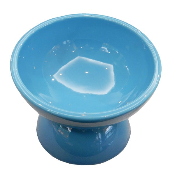 陶器製 猫用食器ミント（ブルー）陶器 陶製 ねこ ネコ ペット用食器