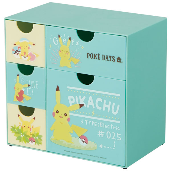ポケットモンスター　衣装ケース　収納　チェスト　3段引き出し　ポケモン　希少☆ ポケモン 3段収納ケース スライドケース キャスター付 ☆お値下