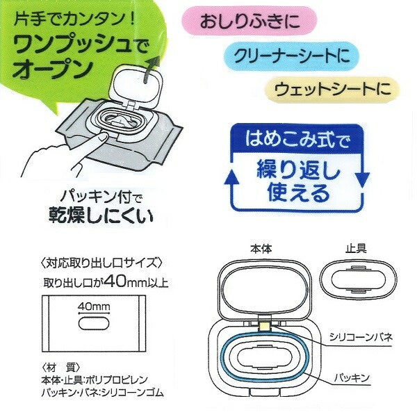 ウエットティッシュケース・エアースペンサー蓋【プロフ必読