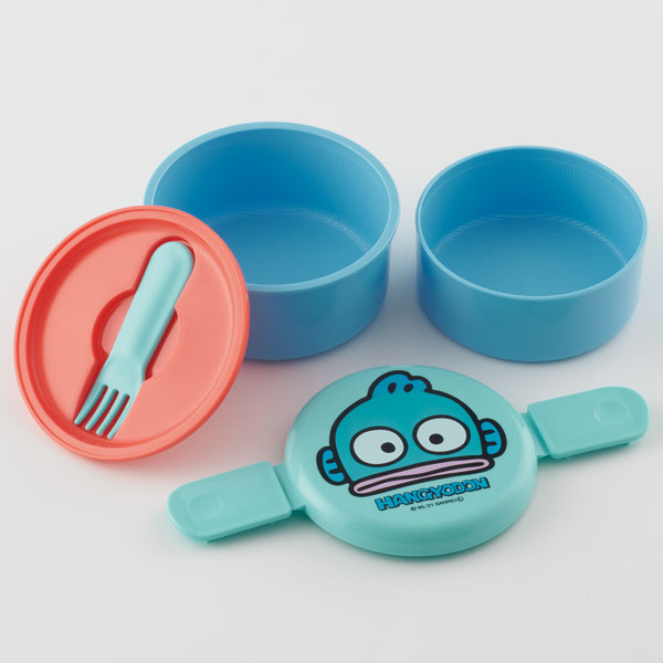 抗菌丸型ランチボックス 2段/500ml はんぎょどん／ONWR1AG_4973307551574