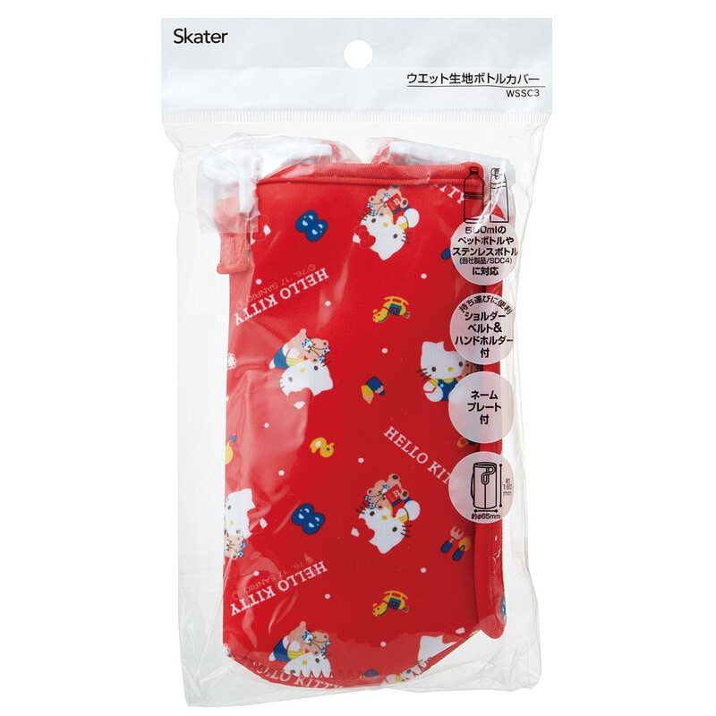 ウエット生地ボトルカバー○ハローキティ 80S○//ウェット 水筒 ペット