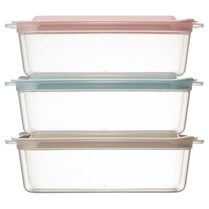保存容器・ケース   Canisters 3 set Amazon｜CLEAN HOUSE 耐熱容器 電子レンジ対応 蓋付き ガラス製