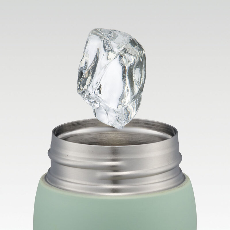 ワンタッチステンレスボトル 350ml くすみカラーグリーン