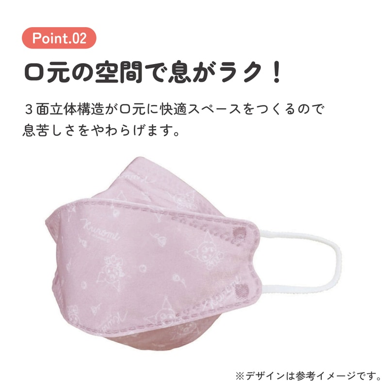 メール便対応 不織布 高機能立体マスク ふつうサイズ 5枚入 クロミ