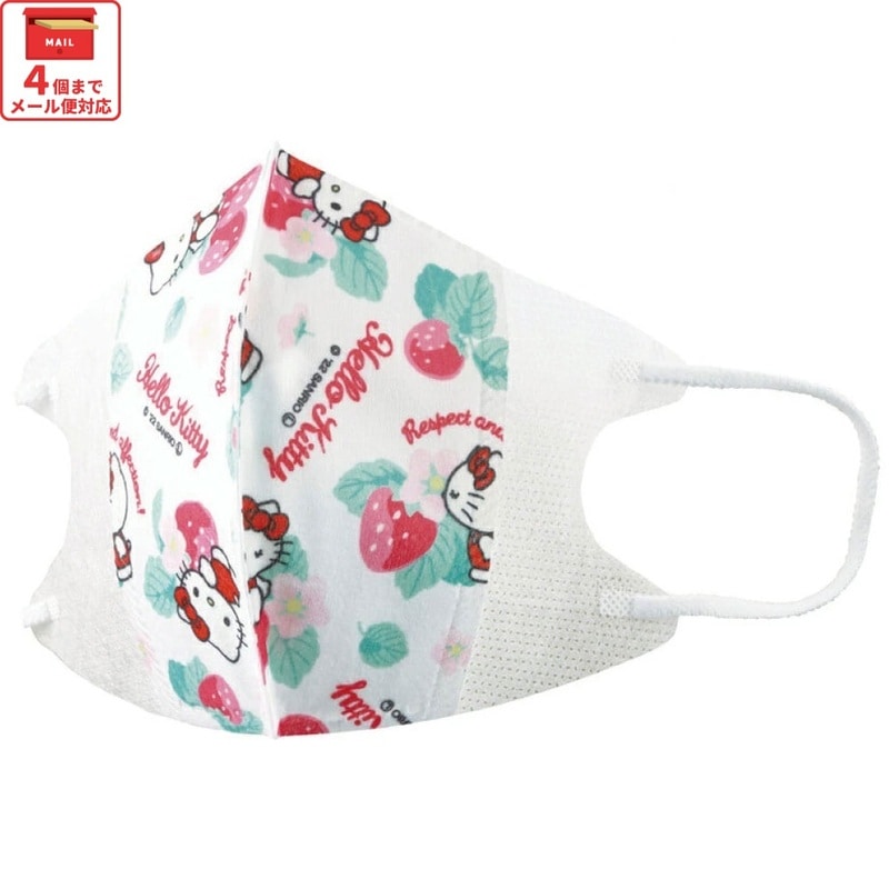 子供立体マスク Mサイズ/7枚入りキティ 花言葉／MSKS3N_4973307626357
