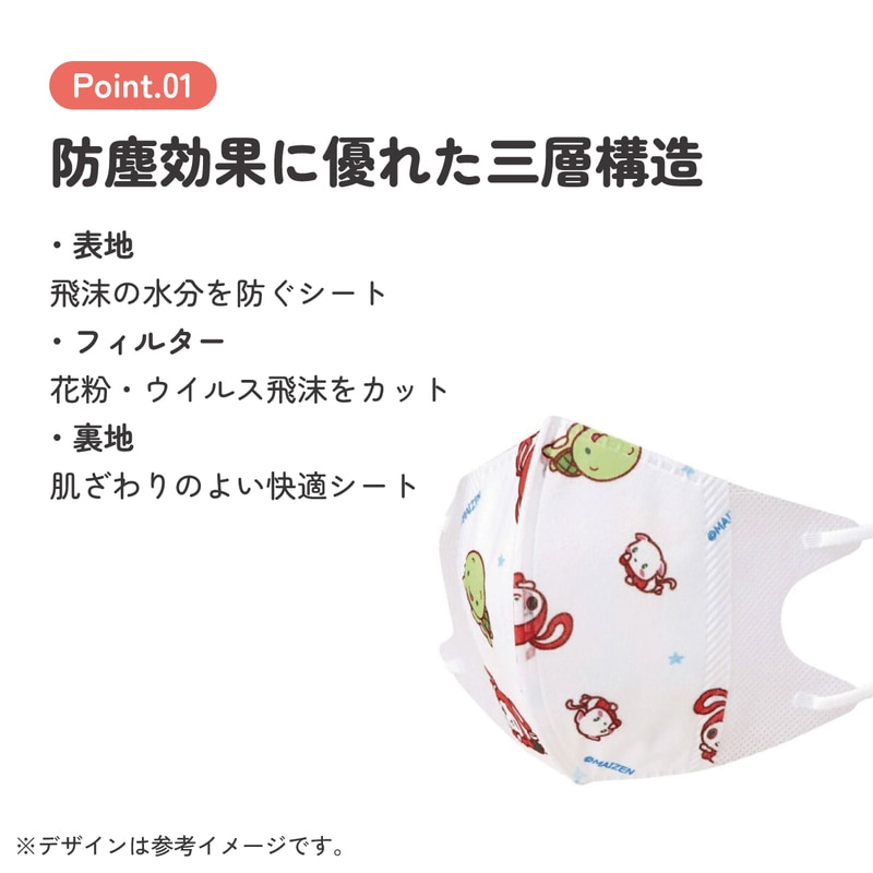 子供立体マスク Mサイズ/7枚入りまいぜんシスターズ23