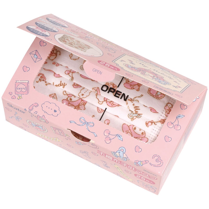 子供プリーツマスク 25枚入り マイメロディ／MSKP25_4973307626340