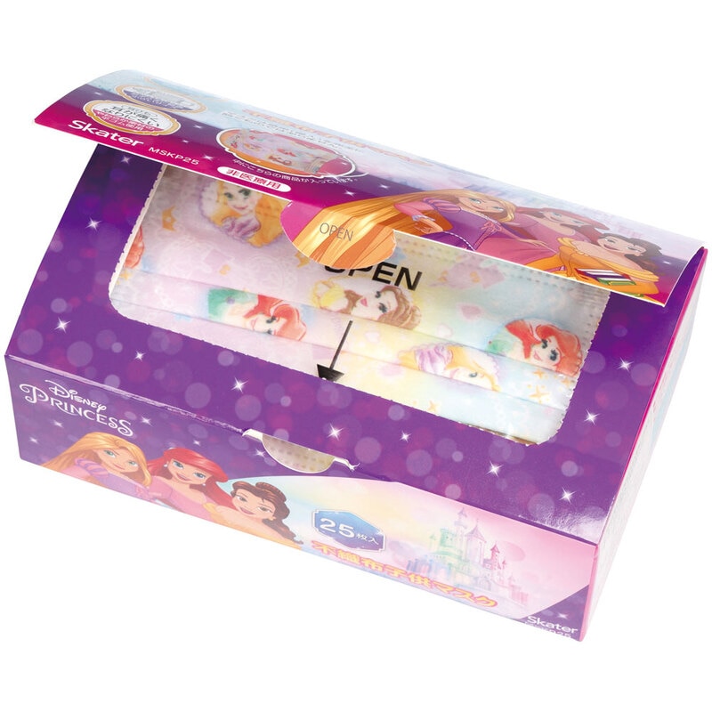 子供プリーツマスク 25枚入り プリンセス／MSKP25_4973307626012
