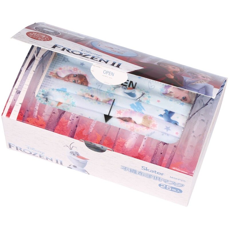 子供プリーツマスク 25枚入り アナと雪の女王2／MSKP25_4973307626005