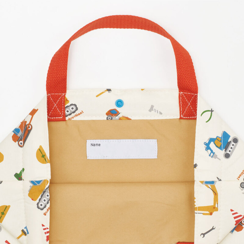 レッスンバッグ 通園 通学 塾 習い事 スナップボタン付き ネームタグ