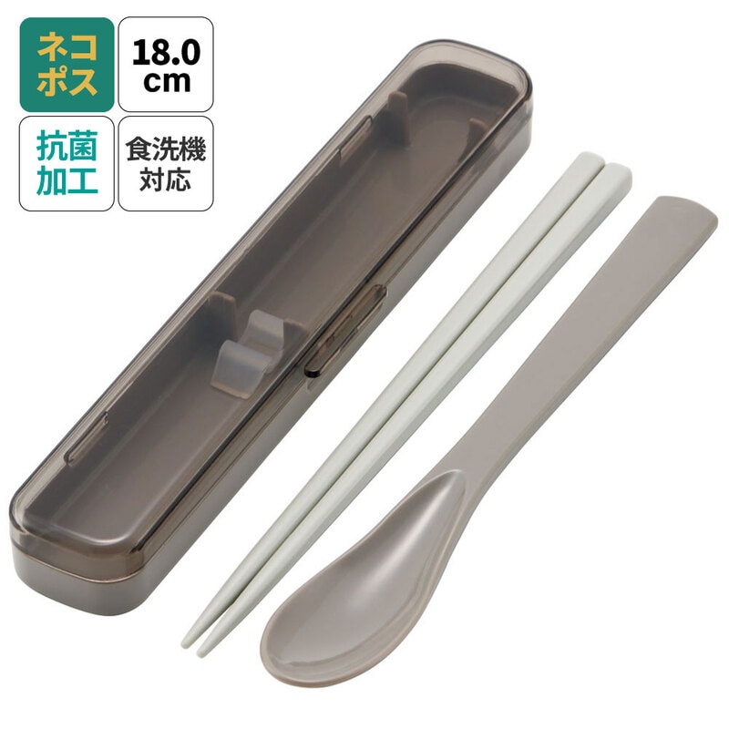 抗菌音が鳴らないスリムコンビセット(箸・スプーン) 箸18cm