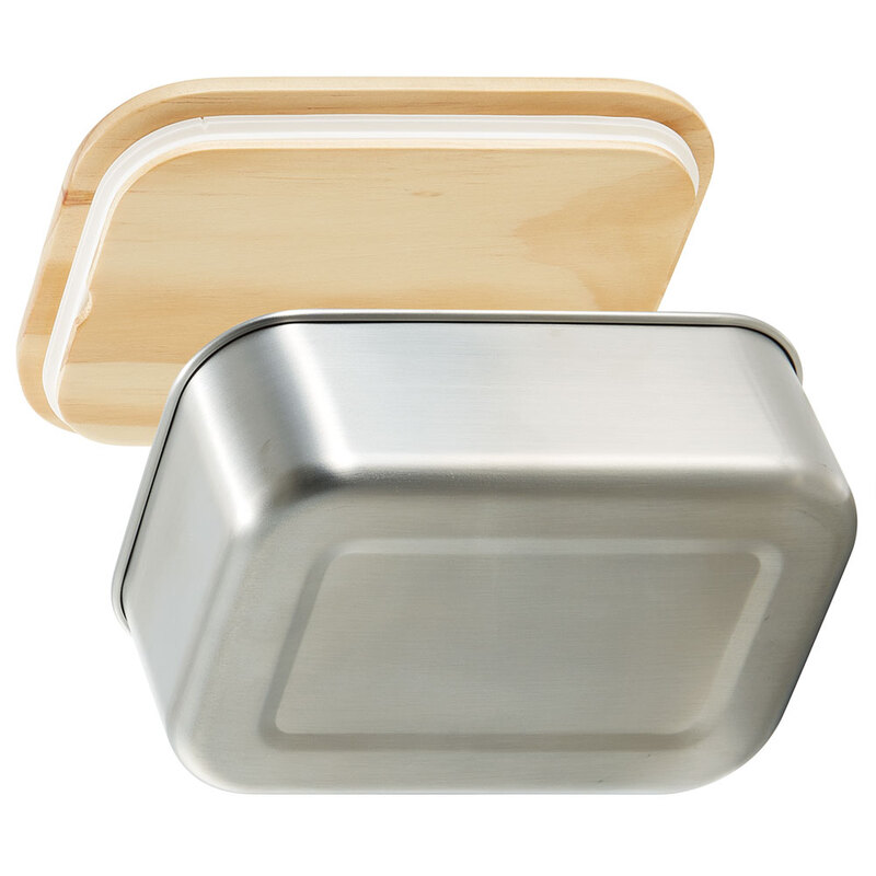 木蓋付き ステンレス 弁当箱 650ml ランチ ボックス パッキン 付き