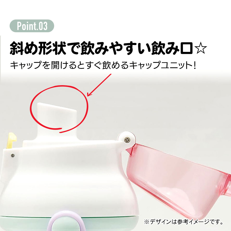 抗菌直飲プラボトル 480ml ハッピー＆スマイルレインボー