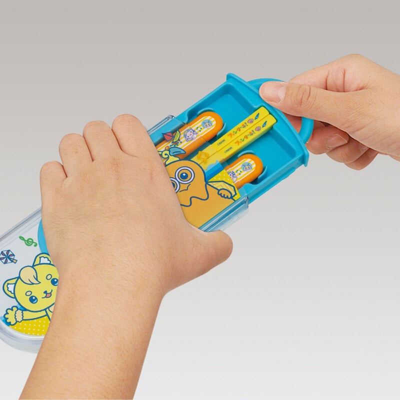 子供用 抗菌 お弁当 トリオセット 開けやすいスライド式（箸、スプーン