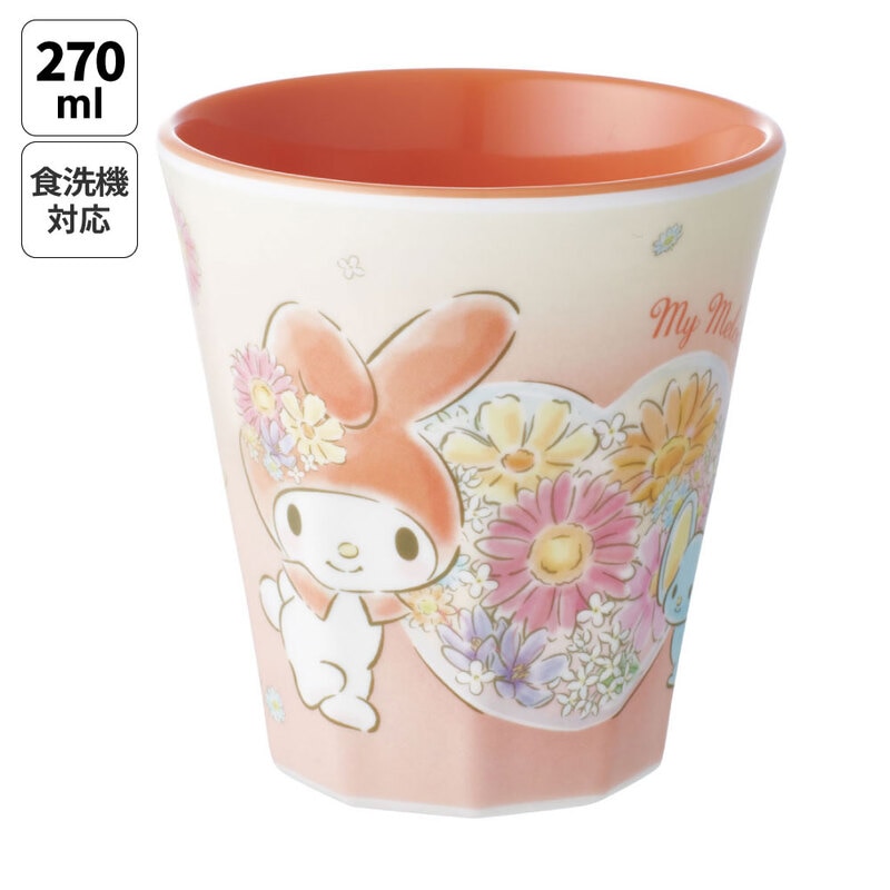メラミンタンブラー 270ml マイメロ フラワー／MTB2_4973307644016