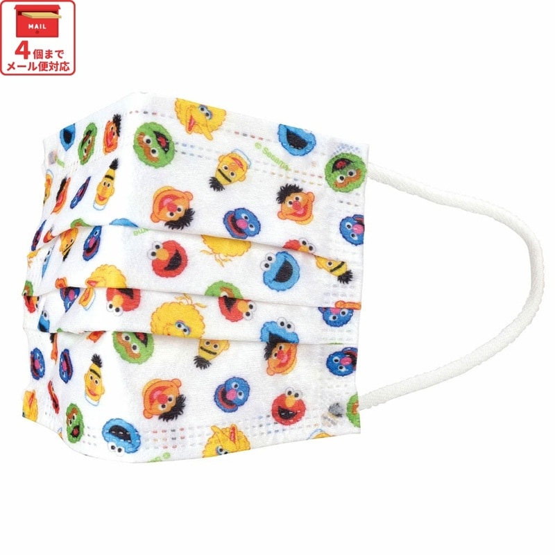 子供プリーツマスク 7枚入り セサミストリート／MSKP3N_4973307587016