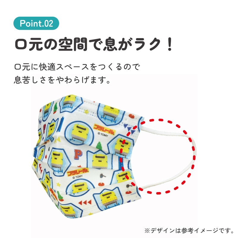 子供プリーツマスク 7枚入り プラレール23／MSKP3N_4973307652752