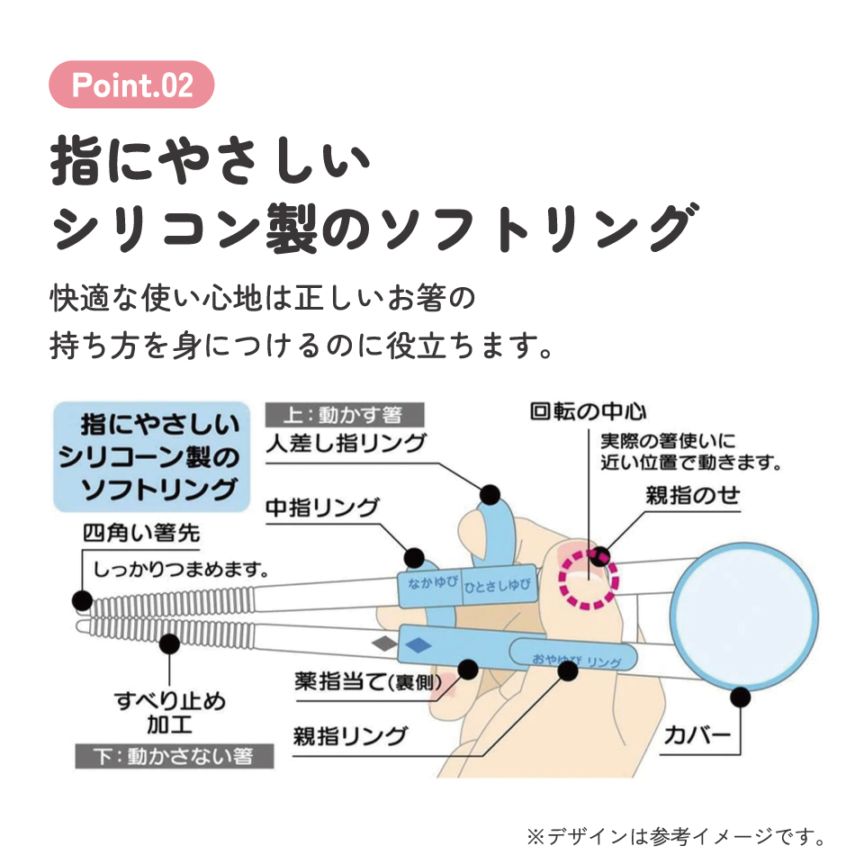 デラックストレーニング箸 右利き用 おさるのジョージ24
