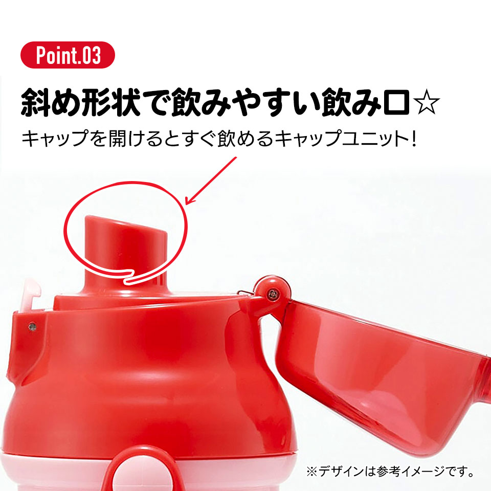 初売りまとめ買いCP対象商品】子供用 直飲み プラスチック 水筒 480ml