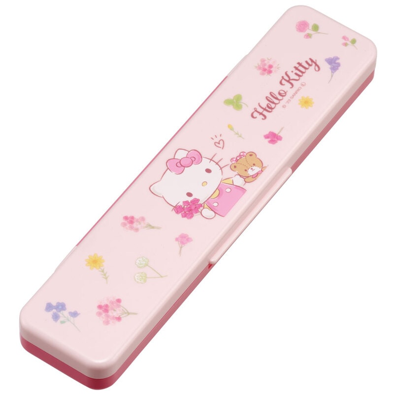 抗菌音が鳴らないコンビセット(箸・スプーン) 箸18cm キティ