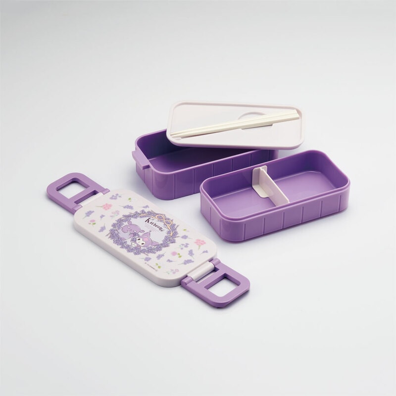 抗菌タイトランチボックス 2段/600mlクロミ フラワーリース