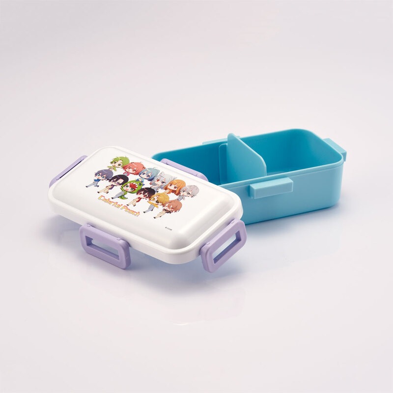 おかずがつぶれにくい 抗菌ふわっと弁当箱 1段/530ml カラフルピーチ