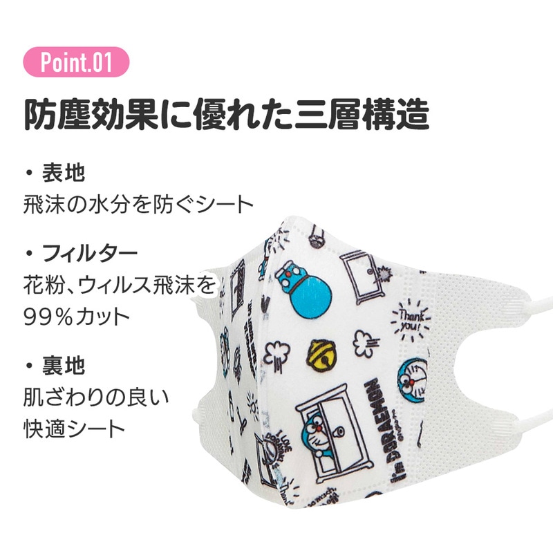 子供立体マスク Sサイズ/7枚入りベイビーシャーク23