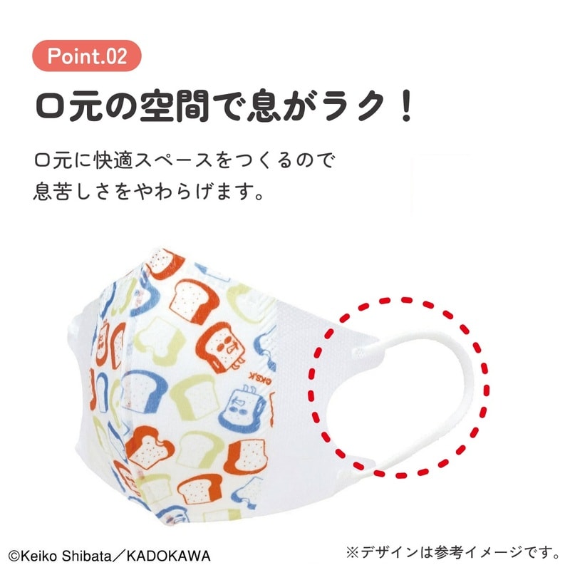 子供立体マスク Mサイズ/7枚入りパンどろぼう／MSKS3N_4973307647024