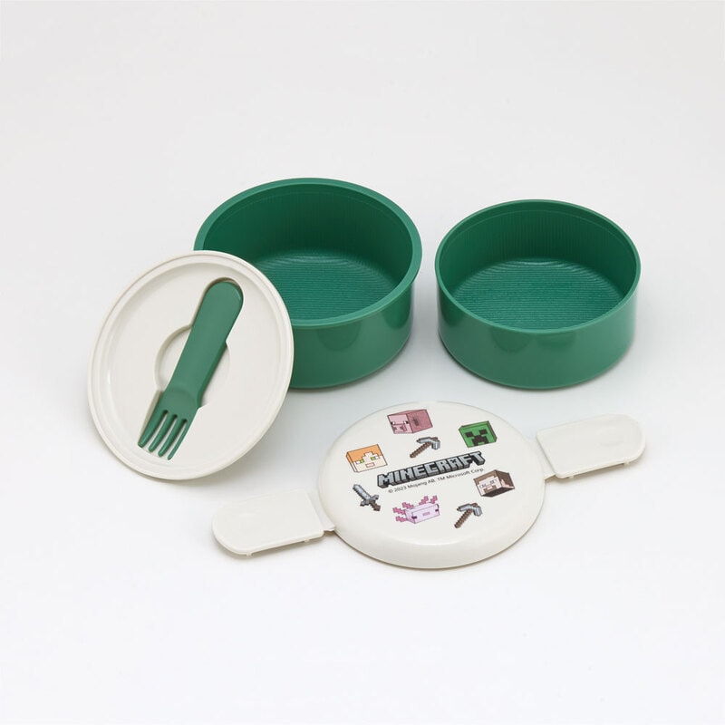 むぎお 抗菌丸型ランチボックス 2段/500ml いわさきちひろ