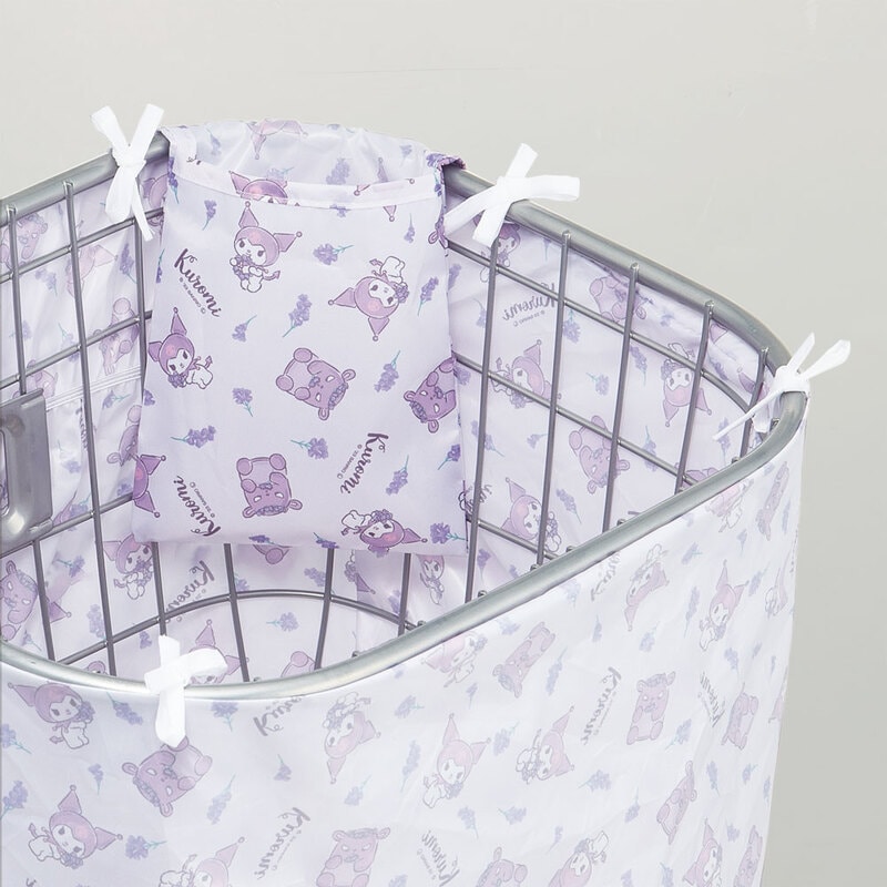 自転車用 前カゴ 巾着 カバー キャラクター 雨 盗難 汚れ 防止