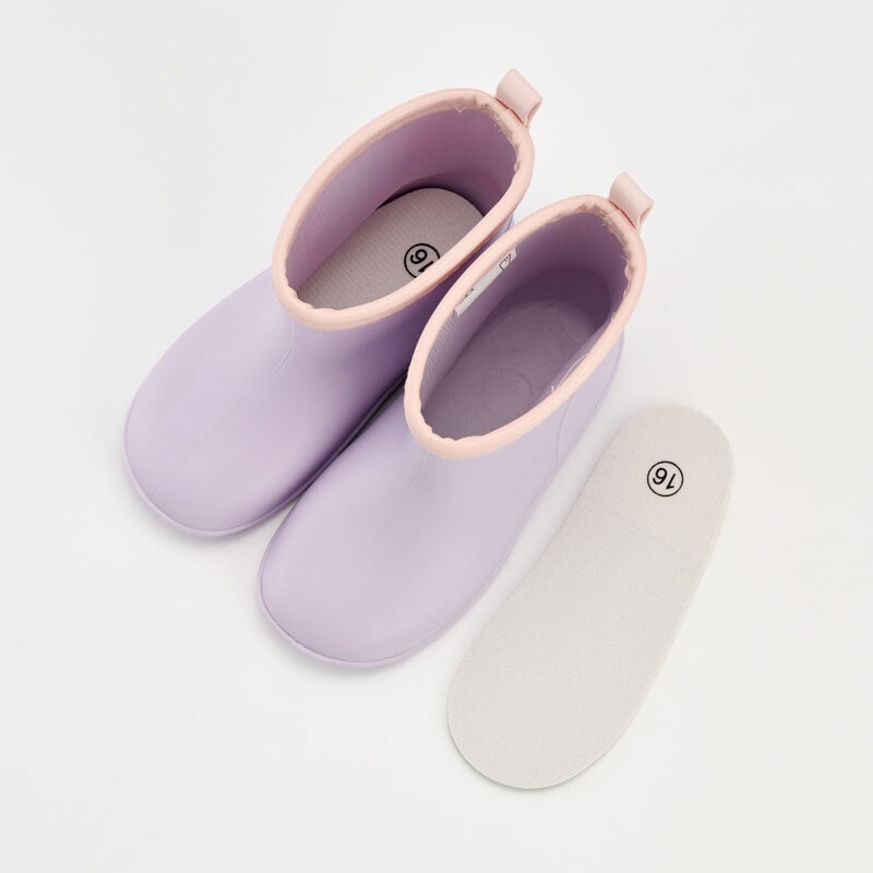 【PINKELEPHANT】Water Drop Short レインブーツ ワッペン 付き レインブーツ 長靴 キッズ 子供 16cm おしゃれ