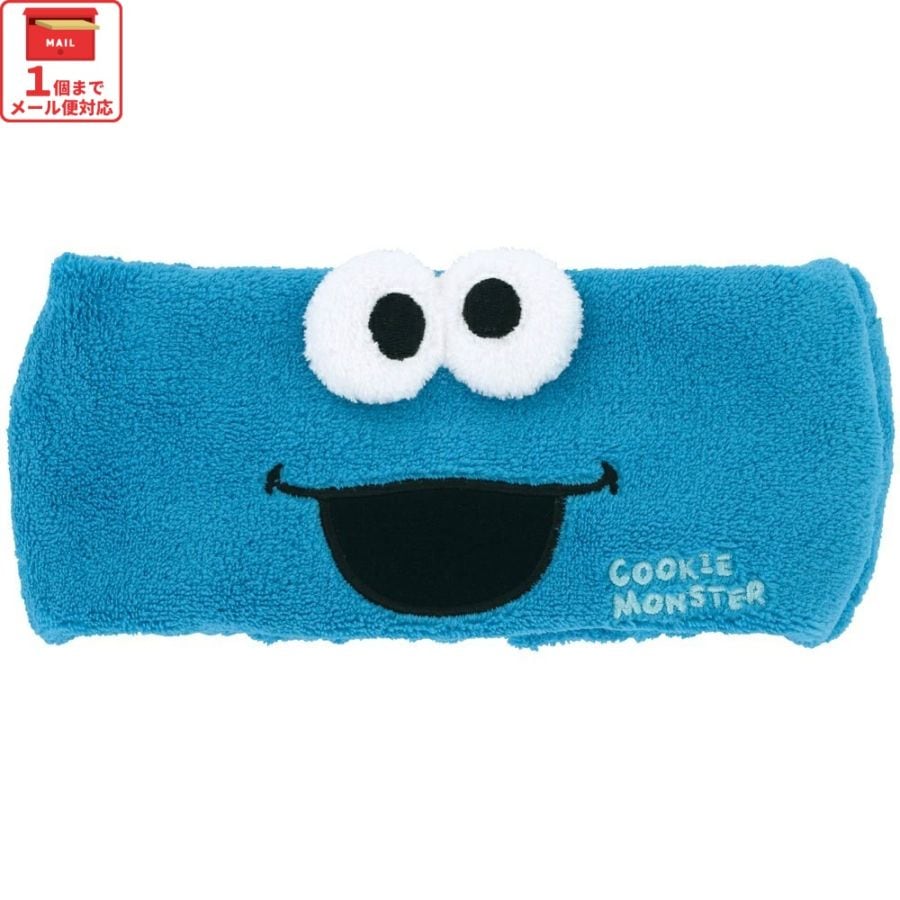 メール便対象品】 ヘアターバン ヘアバンド キャラクター お風呂上がり 洗顔 お風呂 ヘアーバンド skater スケーター ZHTB1  セサミストリート セサミ クッキーモンスター 男子【ヘアーターバン かわいい ふんわり 伸縮性 タオルバンド】, image size:900x900