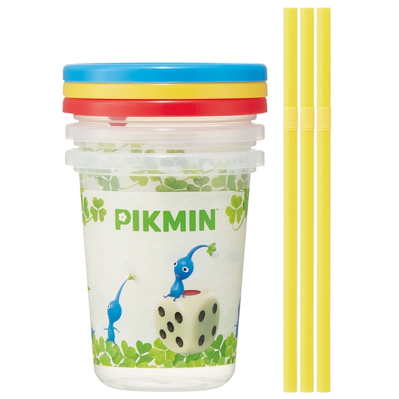ストロー付タンブラー 320ml/3個セットピクミン／SIH3ST_4973307680052 