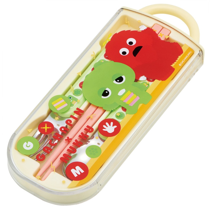 子供用 抗菌 お弁当 トリオセット 開けやすいスライド式（箸、スプーン