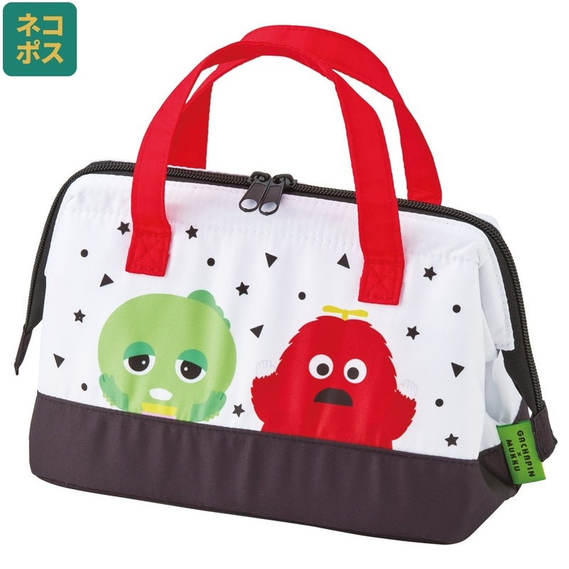 【がちゃぴん】　セミオーダー がま口型ランチバッグ ガチャピン＆ムック／KGA1_4973307686184
