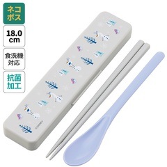 抗菌音が鳴らないコンビセット(箸・スプーン) 箸18cm オラフ