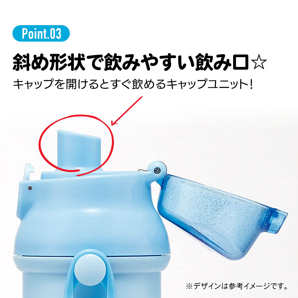初売りまとめ買いCP対象商品】子供用 直飲み プラスチック 水筒 480ml