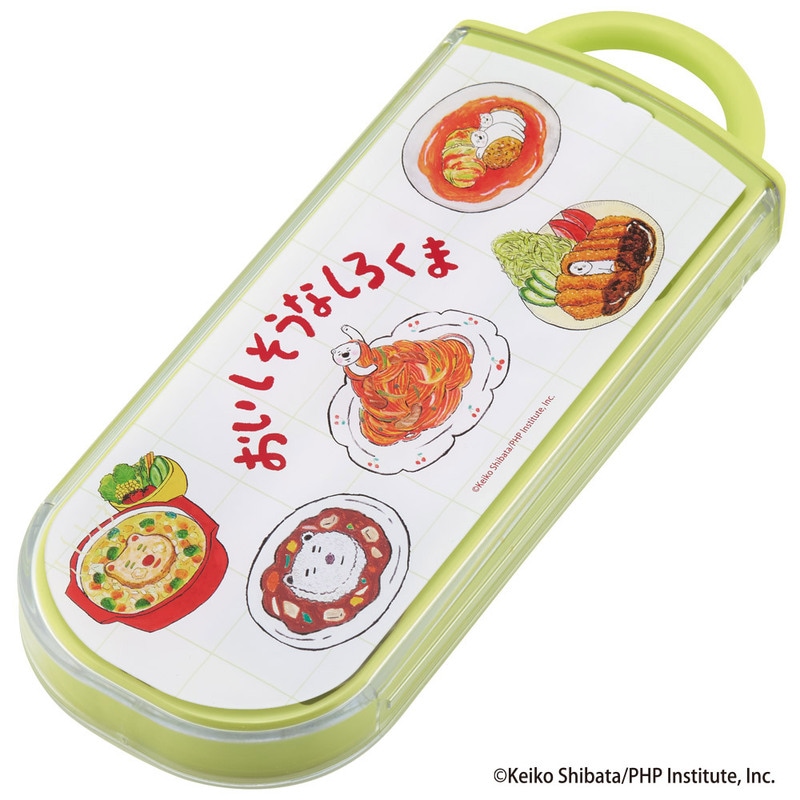 子供用 抗菌 お弁当 トリオセット 開けやすいスライド式（箸、スプーン