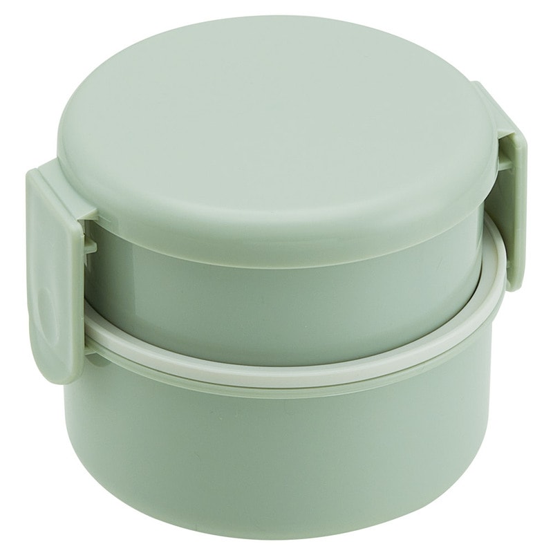 【ガッツン】★2箱セット★MARUKO EC GREENS お弁当箱 2段 500ml レンジ対応 丸型 ランチボックス 弁当