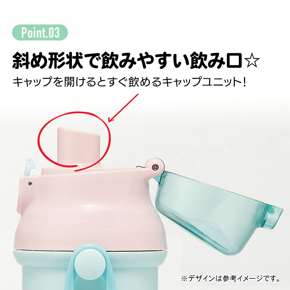 子供用 直飲み プラスチック 水筒 480ml ポケモン ポッピング