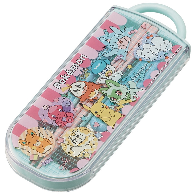 ポケモンミニ＋ソフト2個セット 子供用 抗菌 お弁当 トリオセット 開けやすいスライド式（箸