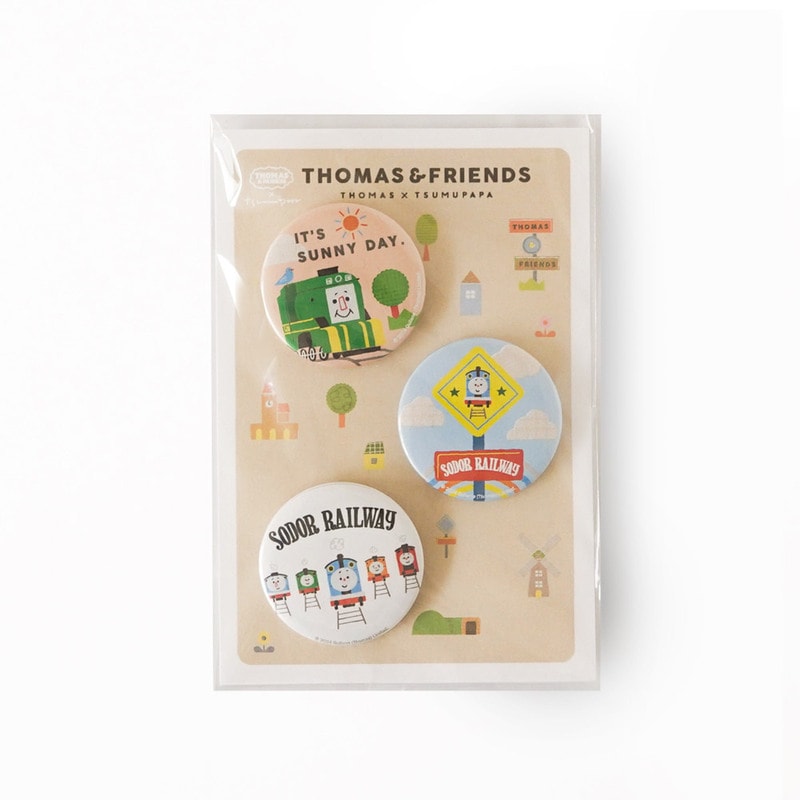 メール便対象品】 缶バッジセットC トーマス×つむぱぱ