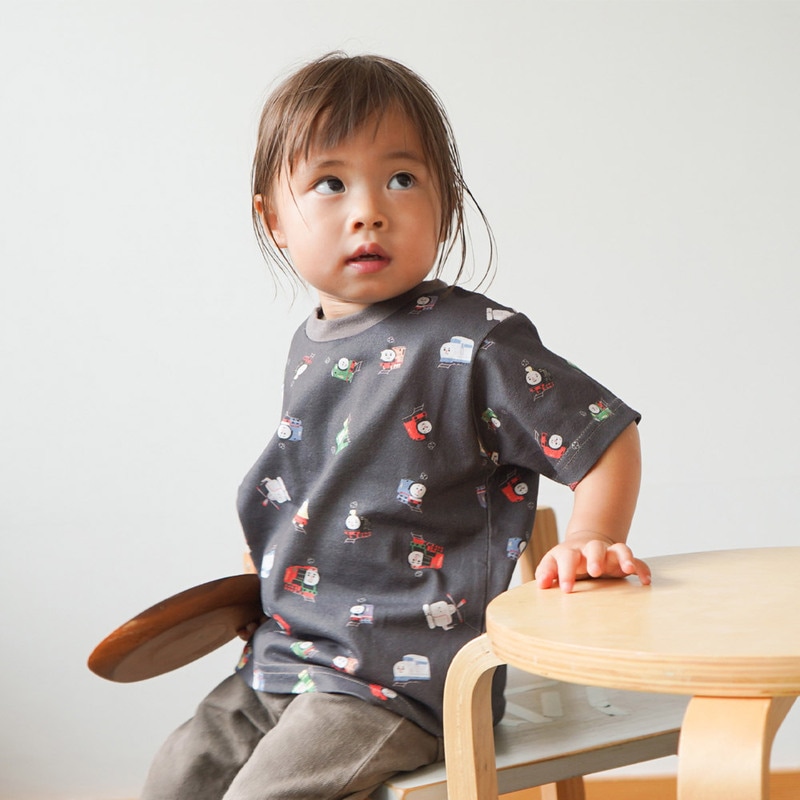 メール便対象品】 トーマス半袖Tシャツ90cm（総柄） トーマス×つむぱぱ