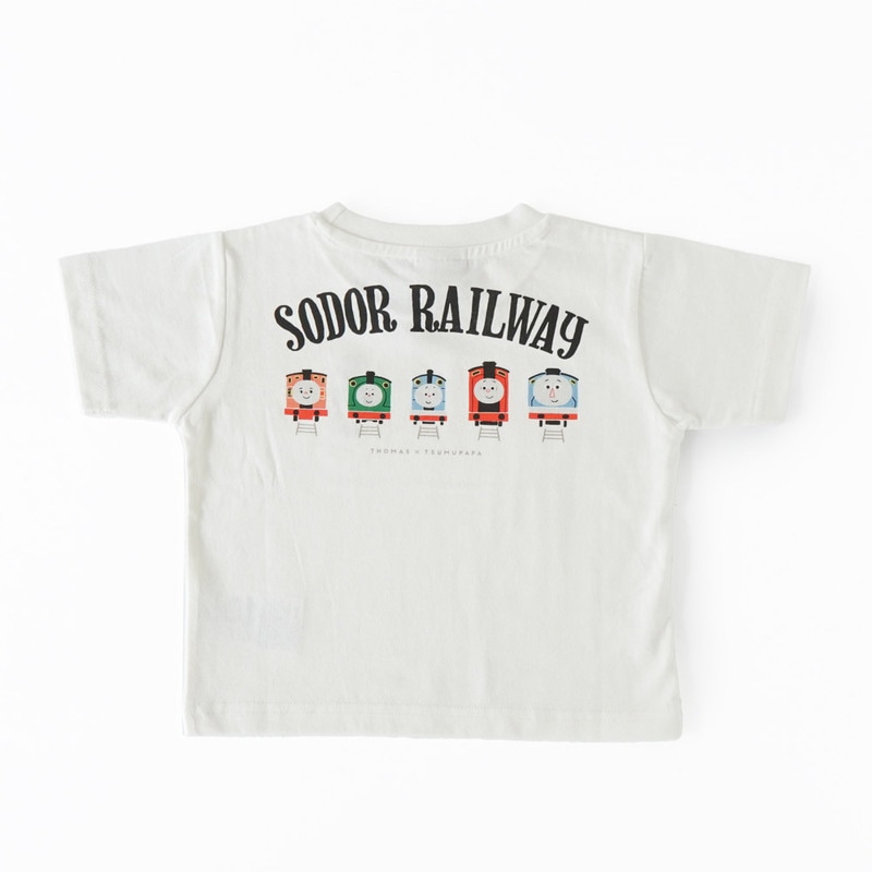 メール便対象品】 トーマス半袖Tシャツ90cm（胸刺繍_白