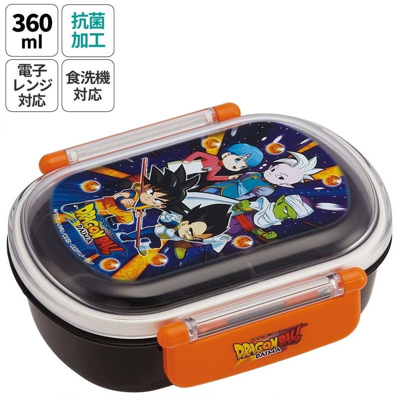 ドラゴンボール　お弁当箱 抗菌おかずがつぶれにくい ふわっとフタお弁当箱 1段/360ml