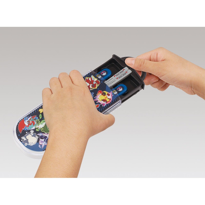 子供用 抗菌 お弁当 トリオセット 開けやすいスライド式（箸、スプーン