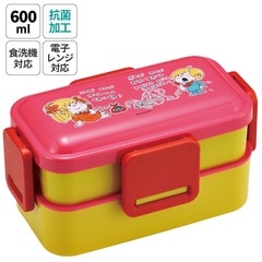 おかずがつぶれにくい抗菌ふわっとフタ弁当箱 2段/600ml 水森亜土