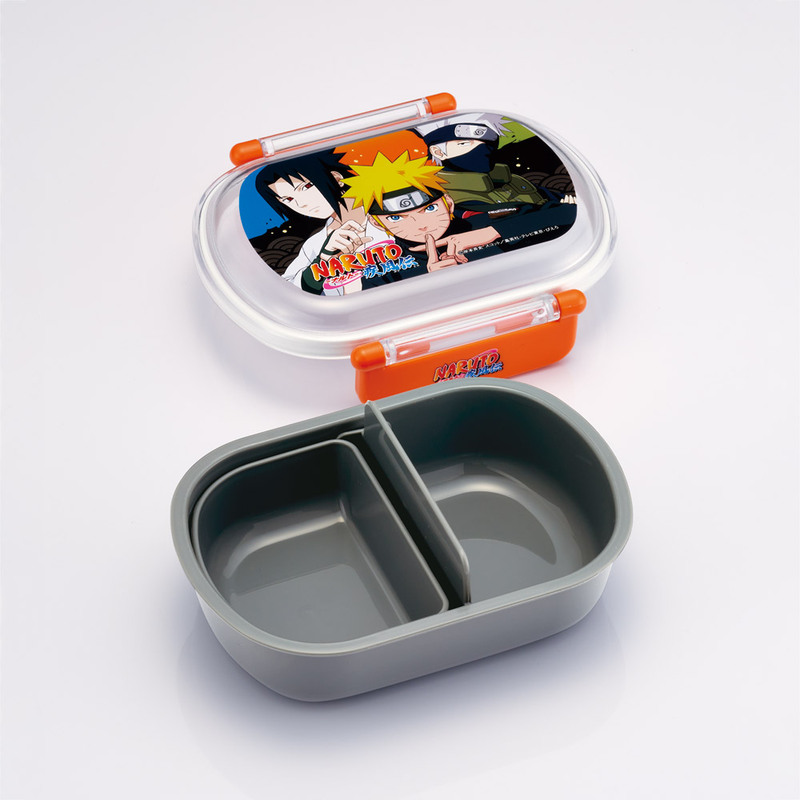 【新品】値下げしました！！NARUTO 子ども用弁当箱お箸セット 抗菌おかずがつぶれにくい ふわっとフタお弁当箱 1段/360ml