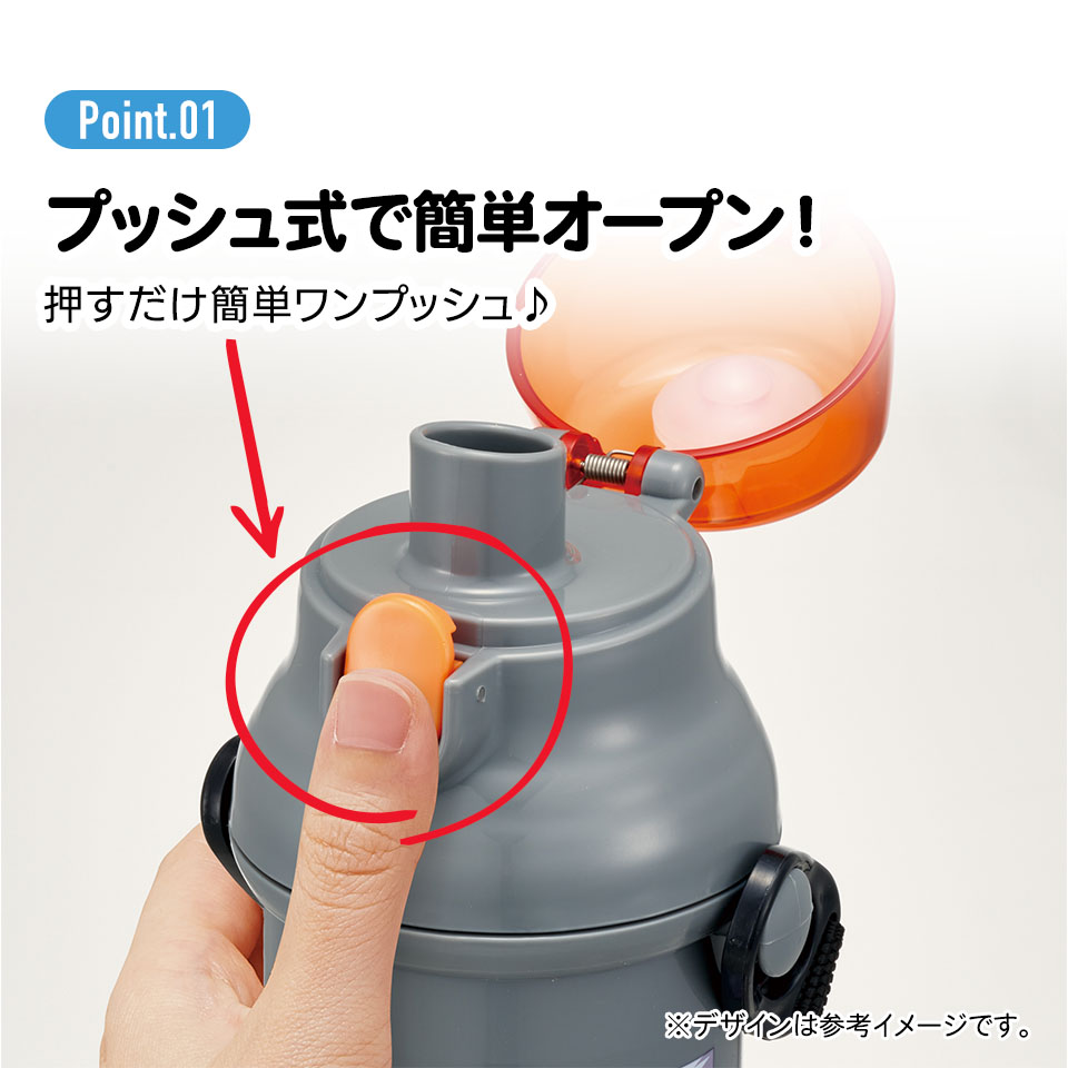 子供用 直飲み プラスチック 水筒 480ml NARUTO