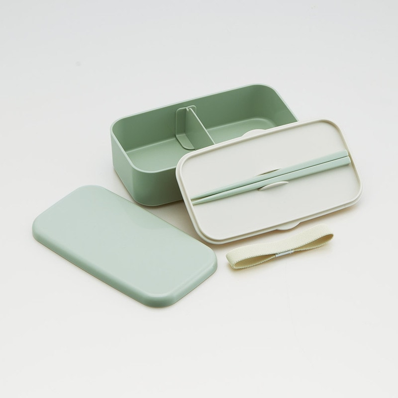 箸付き 弁当箱 600ml 1段 ランチボックス お弁当 16.5cm 大人 子供